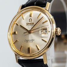 **NEAR MINT** Vintage 1960s OMEGA Seamaster De Ville Cal.562 Auto Gold 34mm Mens