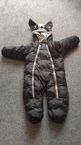 Black puffer snowsuit - black,