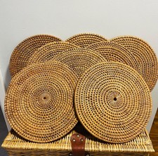 8 x Round Wicker Rattan