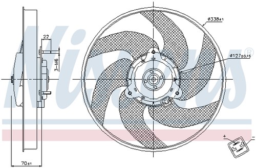 Fan radiator for citroën - radiator,