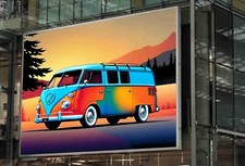 VW CAMPER VAN POSTER PRINT TRAVEL ART HIPPIE TRAVEL ROAD TRIP ABSTRACT -A3 A4
