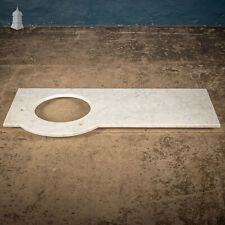 Marble Sink Surround, White Curved Front Marble Worktop with Circular Sink Apert