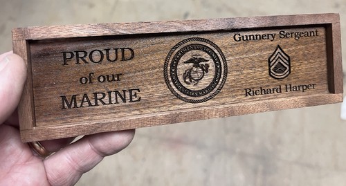 Personalized walnut marine - personalized,