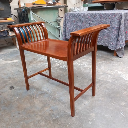 Edwardian mahogany piano stool - edwardian,
