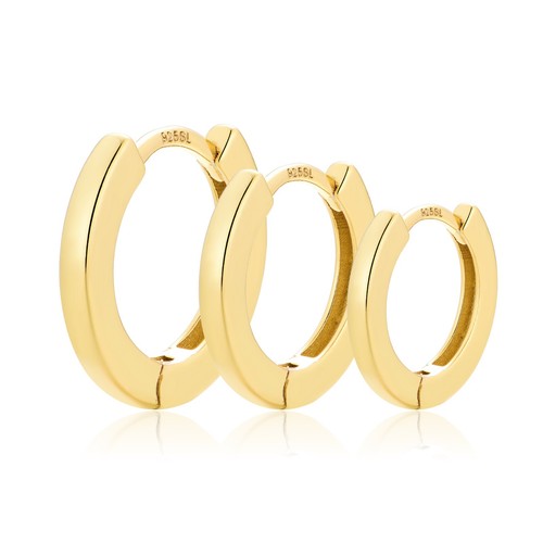 9ct gold plt - 9k, huggie