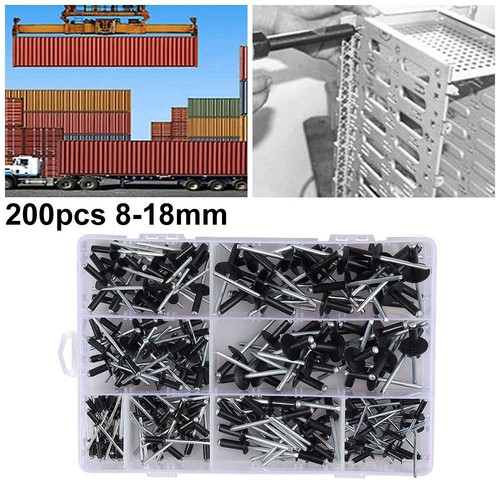 200pcs assorted pop rivets - 200pcs,