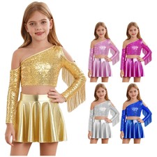  Kids Girls Tassel Metallic
