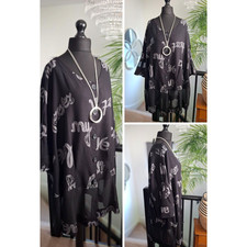 KEKOO Ladies Lagenlook TUNIC dress STEAMPUNK fits 18 20 22 24 WOMENS BOHO Loose