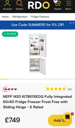 Brand new neff ki7861se0g - new,
