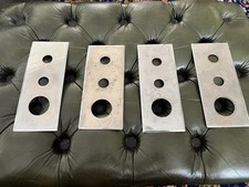 4 Vintage Chrome & Brass Electric Wall Switch / Socket Cover plates Finger Plate