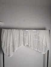 Stiebel of Nottingham Single Arch Window Net Curtain Floral pattern D96x W492cm