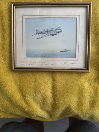 Avro anson signed print - avro,