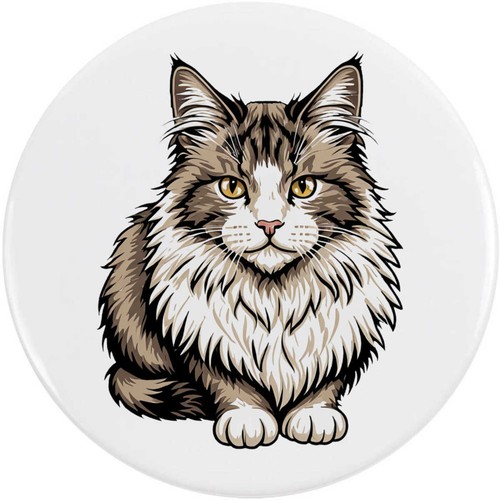 Norwegian forest cat button - 'norwegian,