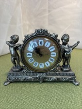 Splendex West Germany Mantle Clock With Cherubs. Very Ornate. Untested. 