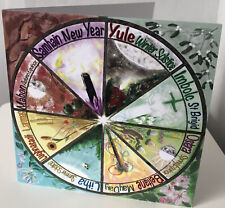 Wiccan Sabbat Wheel Card Greeting Yule Birthday Witch Pagan Gift Original Art ⭐️
