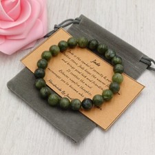Green jade bracelet stretch - jade,
