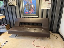 Dwell Large Sofa Double Bed (Folds Flat) click clack backrest. Black 