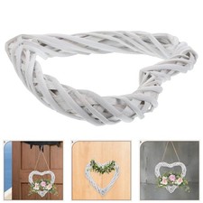 Wicker Heart Wreath White