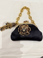 Gucci Black Satin Flower
