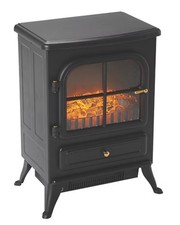 Black Electric Stove Fire