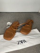 Zara brown leather sandals