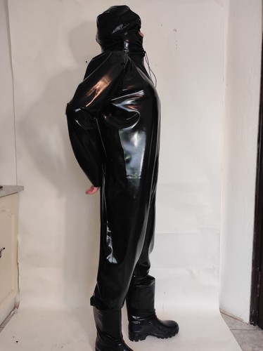 Latex rubber jumpsuit outfit - latex,