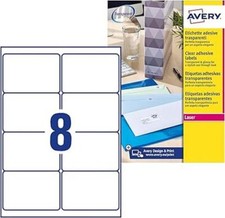 Avery Clear Shipping Labels | Laser Printer | QuickPEEL | 200 Labels | L7565