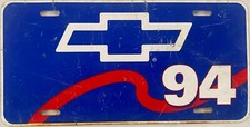 CHEVROLET BOWTIE 1994 booster license plate Dealer Chevy GM Camaro Corvette C10