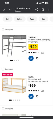 Ikea cabin bed - ikea, tuffing
