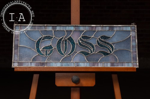 Antique goss stained glass - antique,