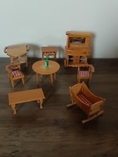 Doll's House Collectable Furniture Bundle , Dresser, Chairs ,tables Etc Pine VGC