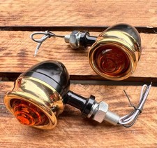 Solid Brass + Black LED Retro