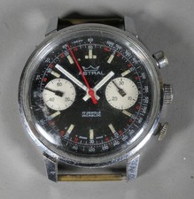 VINTAGE SWISS MADE GENTS ASTRAL CHRONOGRAPH MANUAL WRISTWATCH TICKING AF