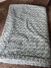 EASY COMFORT TEAL SWIRL FAUX FUR THROW BLANKET 150CM X 200CM