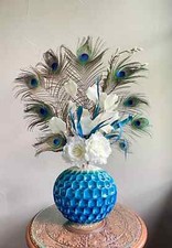 Modern Peacock Feather Floral