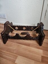 3 Wine Unusual Wooden Wine Rack Brown- L 43cm x D 32cm x H 20cm 