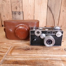 ARGUS C2 RANGEFINDER 35mm FILM CAMERA + 50mm f3.5 LENS & CASE - Spares or Repair