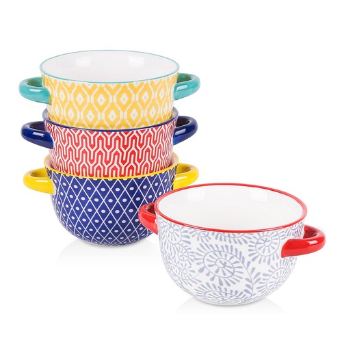 Ceramic soup bowls with - soup,