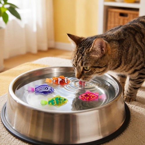 Led robot fish cat - robot, toy