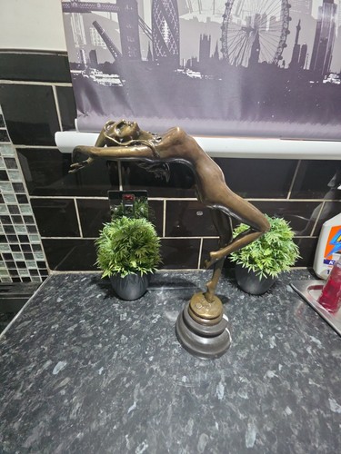 Bronze naked lady sculpture - lady,