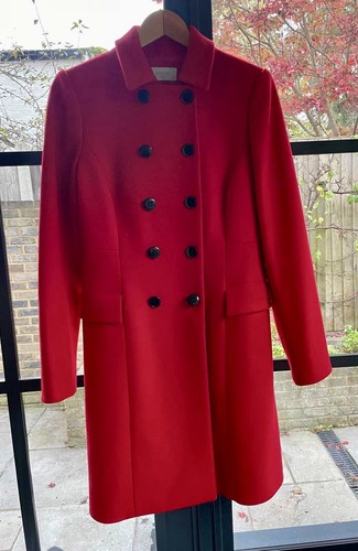 Hobbs red wool coat - wool,