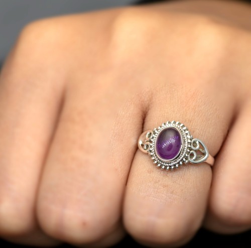 Oval cabochan amethyst 925 - cabochan,