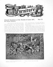 Old Print French Furniture Period Louis Xiv Part Ii TapestryPages 1905