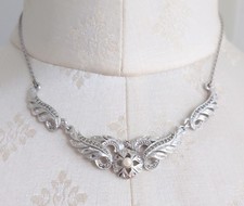 Vintage Silver Tone Marcasite