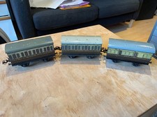 Vintage Hornby No.1 GWR Coaches x 3 O Gauge Tinplate