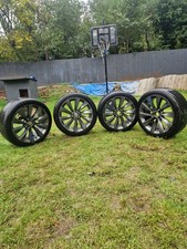 VW PASSAT SCIROCCO 18 INCH ALLOY WHEELS WITH TYRES SET 235/40/18 3C8601025D