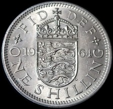 UK One Shilling 1964 Elizabeth