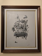 Surrealist Oil On Canvas By