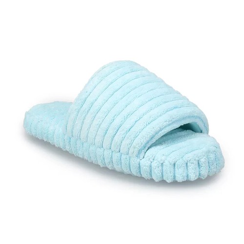 Light blue open toe ribbed - blue,