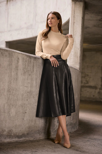 Women faux leather midi - women's,